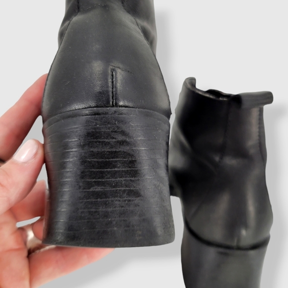 VINTAGE Y2K WHITE MOUNTAIN Lace Up Ankle Booties Black - Picture 7 of 15